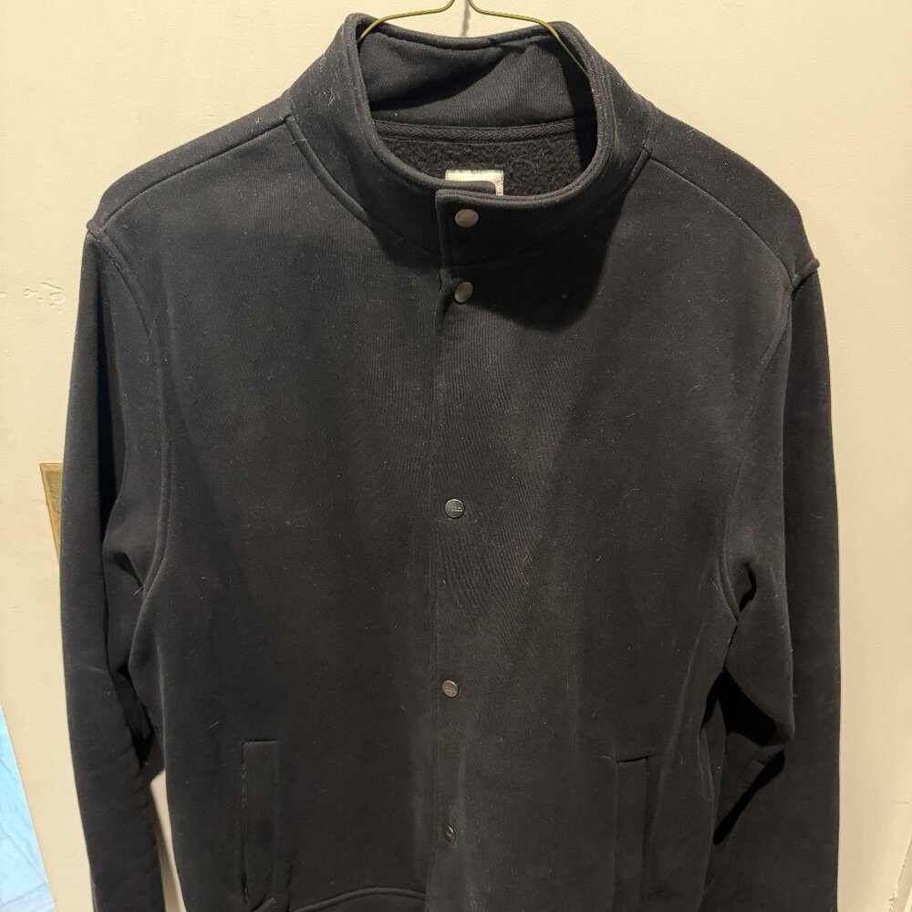 Vuori Jacket XXL Black Snap Front Performance Jacket / Overshirt